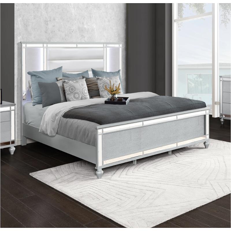 52648q-bed Bella Furniture Calipso - Silver Bedroom Furniture Bed