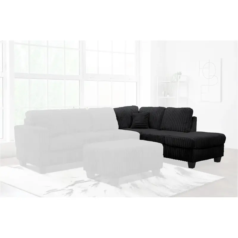 8143601-a Bella Furniture Vega - Black Living Room Furniture Sectional