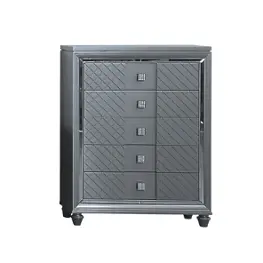 Bella Furniture Carlyle Metallic Charcoal