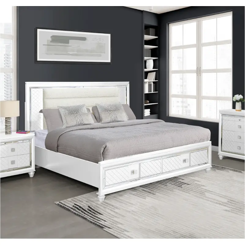 52685f Full Bed Bella Furniture Carlyle - White Bedroom Furniture Bed