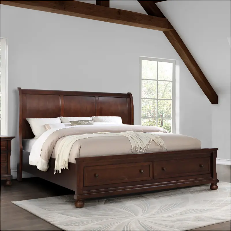 52738q-hb Bella Furniture Verona - Cherry Bedroom Furniture Bed