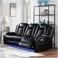 8139001-3 Bella Furniture Vail - Black Living Room Furniture Reclining Sofa