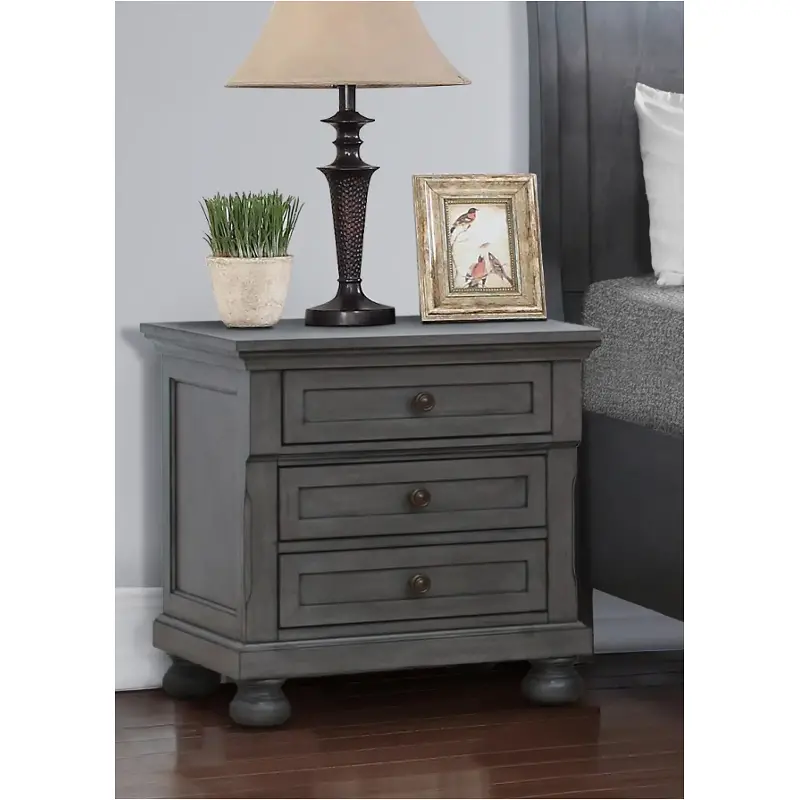 52736-ns Bella Furniture Verona - Grey Bedroom Furniture Nightstand