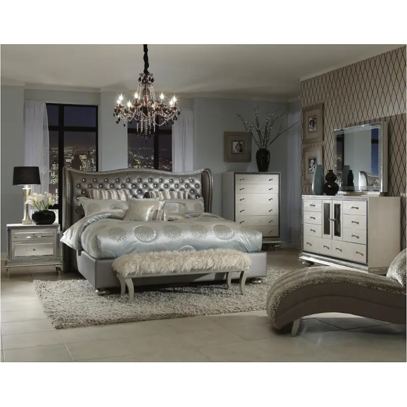 03014-78 Aico Furniture Hollywood Swank Bedroom Furniture Bed