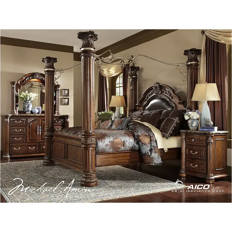 53015r-46-ck-cn Aico Furniture Monte Carlo Ii Bedroom Furniture Bed