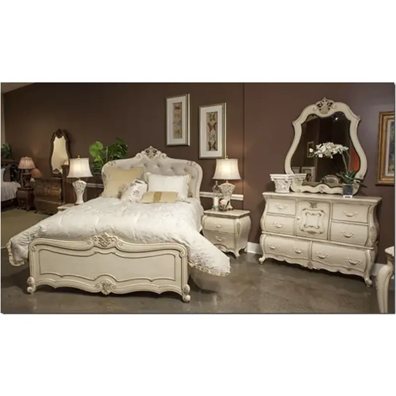 9022614-04-ck Aico Furniture Lavelle Cottage - Blanc Bedroom Furniture Bed