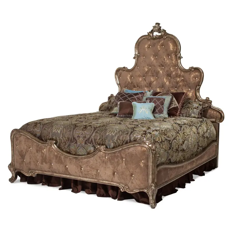 09024bf-101 Aico Furniture Platine De Royale - Light Espresso Bedroom Furniture Bed