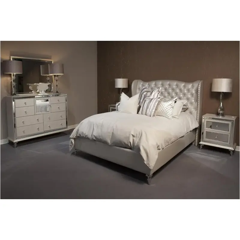 9001612-104 Aico Furniture Hollywood Loft-frost Bedroom Furniture Bed