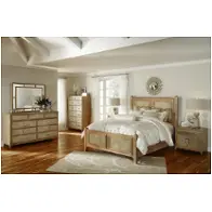 80015-102 Aico Furniture Biscayne West - Sand Bedroom Furniture Bed