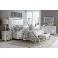 9025612-108 Aico Furniture Sky Tower - White Bedroom Furniture Bed