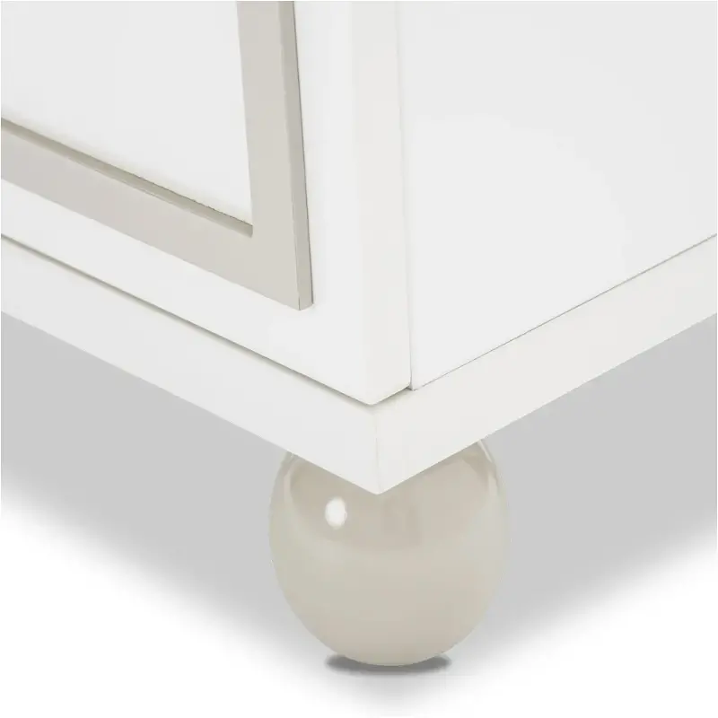 9025640-108 Aico Furniture Sky Tower - White Bedroom Furniture Nightstand