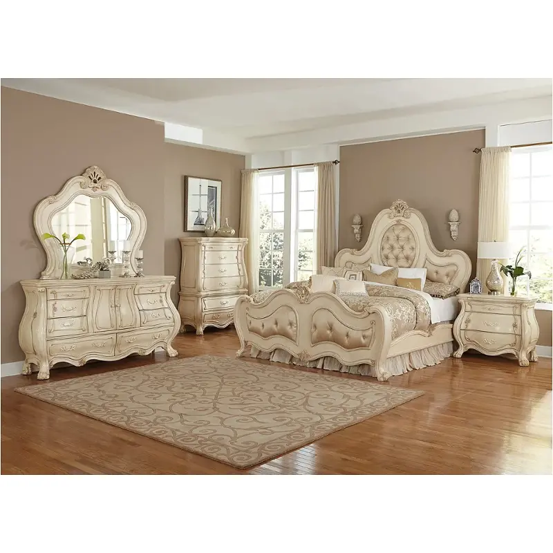 9052000qn3-04 Aico Furniture Chateau De Lago Bedroom Furniture Bed