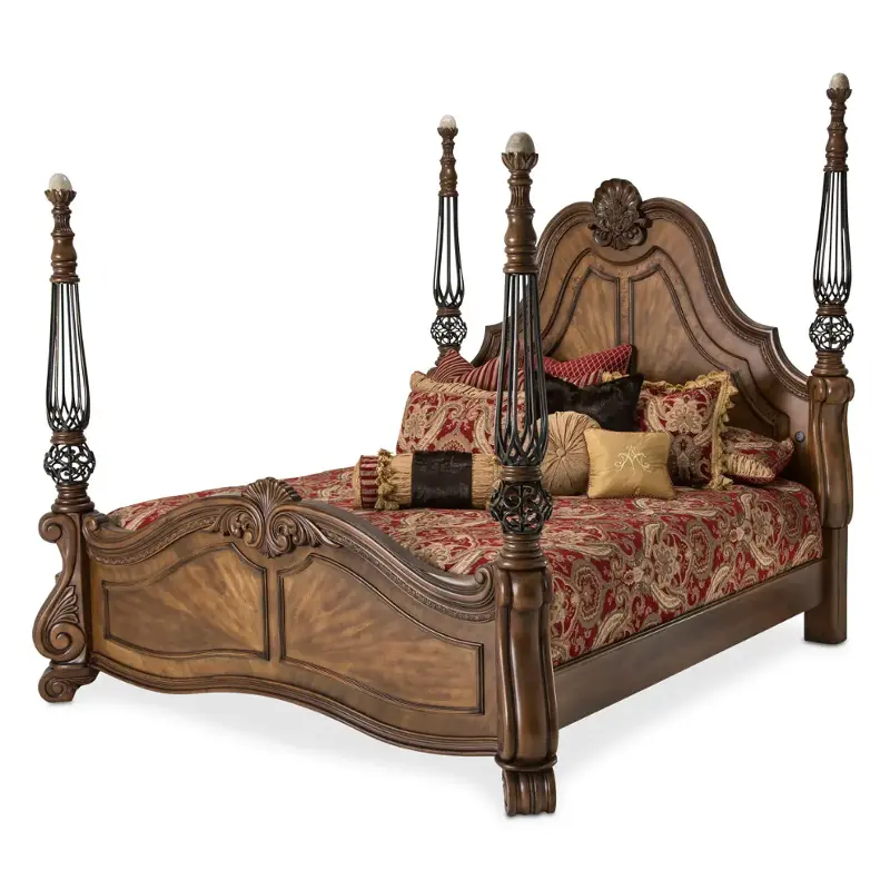 9055010-211 Aico Furniture Edens Paradise Bedroom Furniture Bed