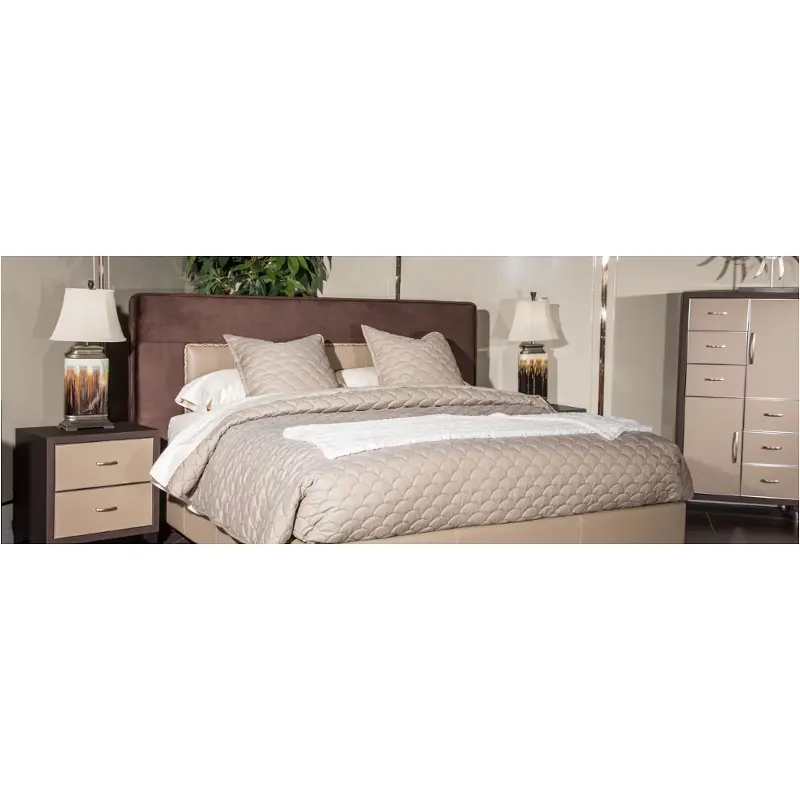 9029011-212 Aico Furniture Cosmopolitan 21-taupe Bedroom Furniture Bed