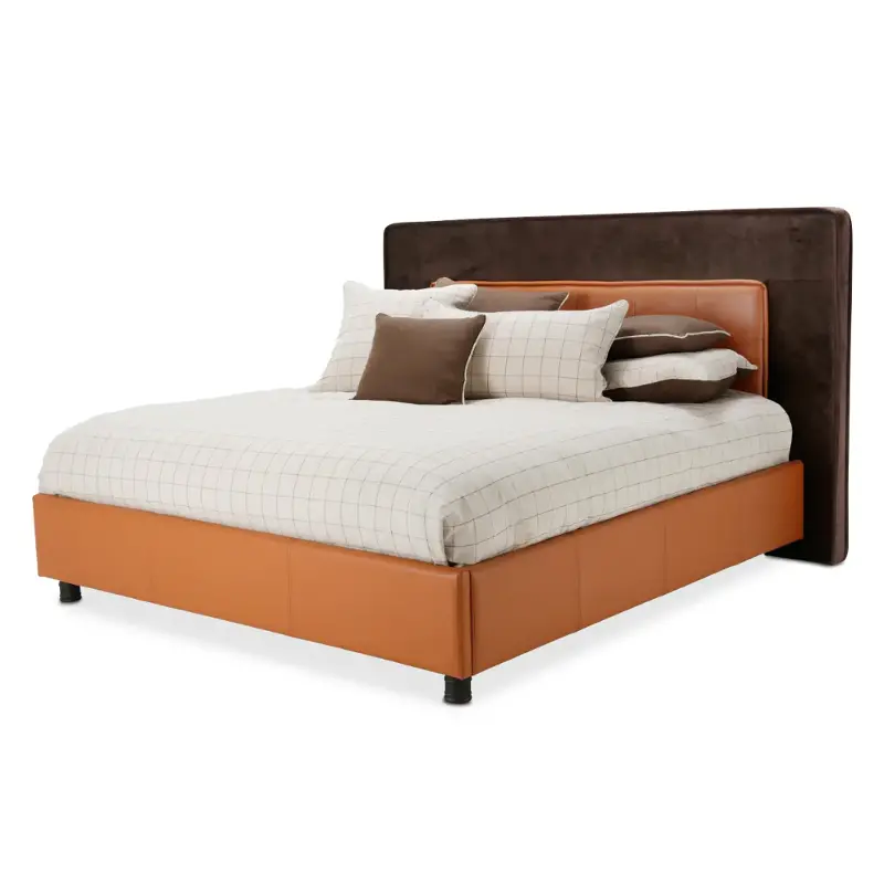 9029011-812 Aico Furniture Cosmopolitan 21-orange Bedroom Furniture Bed