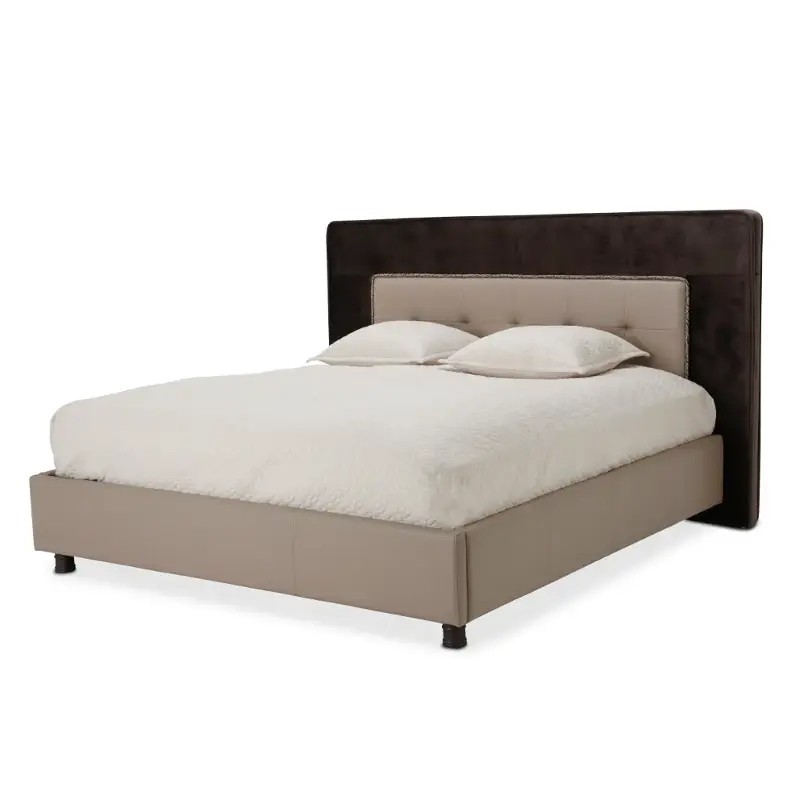 9029016-212 Aico Furniture Cosmopolitan 21-taupe Bedroom Furniture Bed