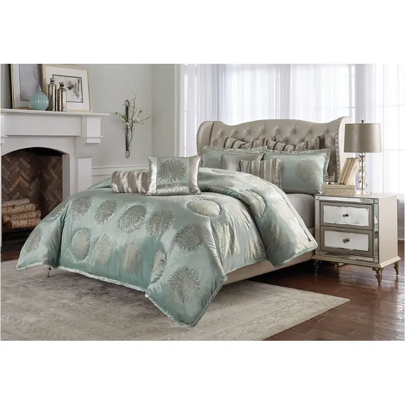 Bcs-qs09-rgent-ice Aico Furniture Regent Comforter