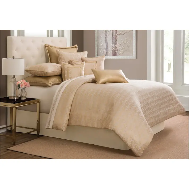 Bcs-qs09-arora-gld Aico Furniture Aurora Bedding Comforter