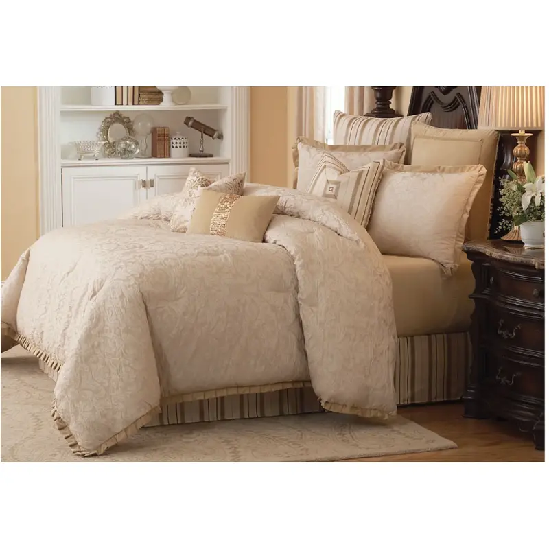 Bcs-ks10-carlton-ivy Aico Furniture Carlton Bedding Comforter