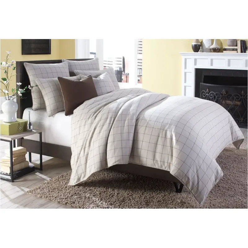 Bcs-kd08-mnctr-crm Aico Furniture Manchester Bedding Comforter