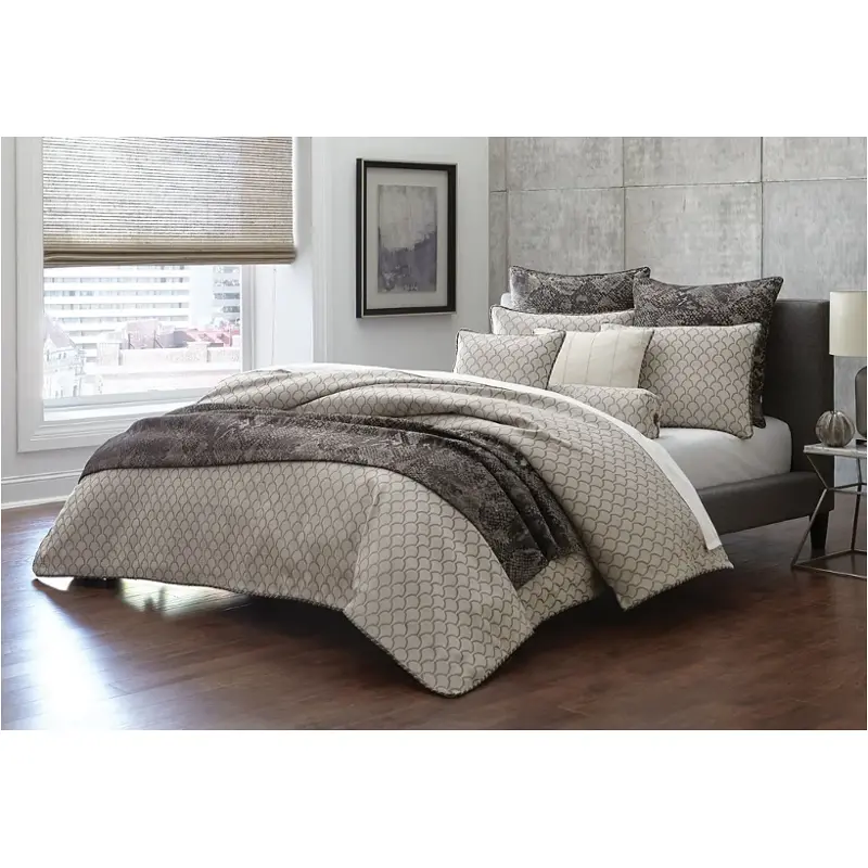 Bcs-qs09-pragn-taup Aico Furniture Paragon Bedding Comforter