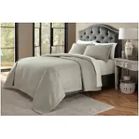 Bcs-qbt3-porln-gry Aico Furniture Port Orleans Bedding Comforter