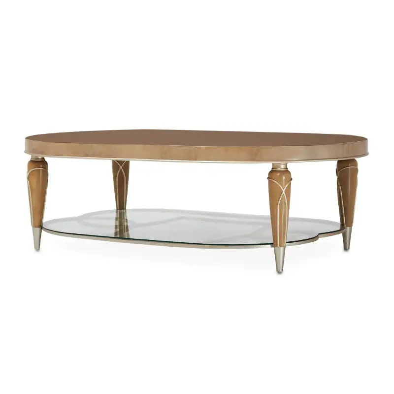 9008201-134 Aico Furniture Villa Cherie - Caramel Bedroom Furniture Cocktail Table