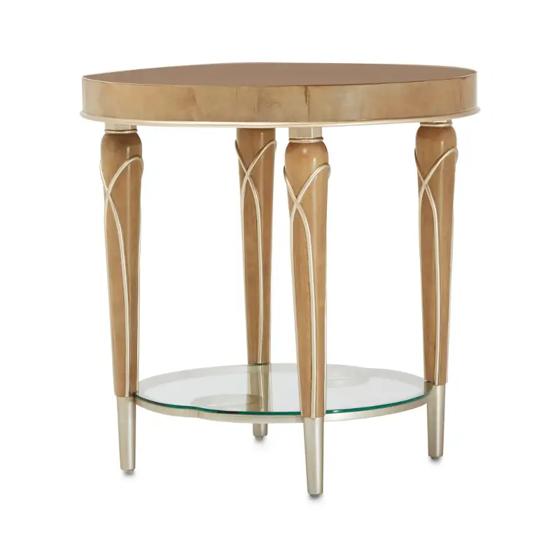 9008202-134 Aico Furniture Villa Cherie - Caramel Bedroom Furniture End Table