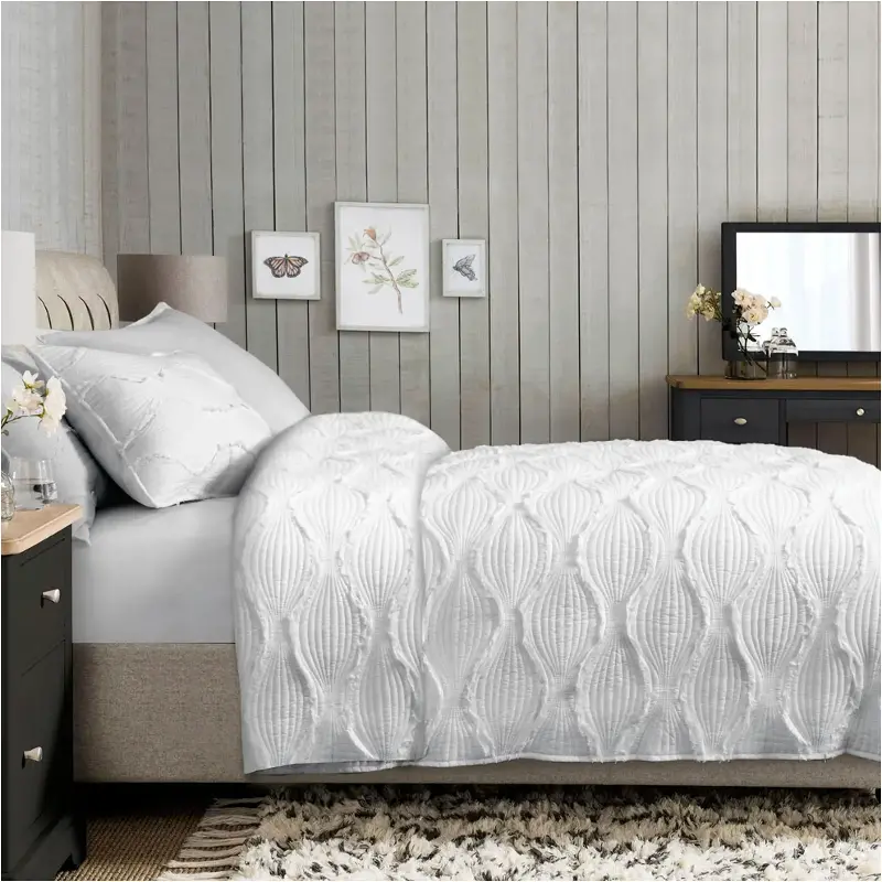 Bcs-qd03-janel-wht Aico Furniture Janelle Bedding Comforter