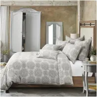 Bcs-qd07-reagan-gry Aico Furniture Reagan Gray Bedding Comforter