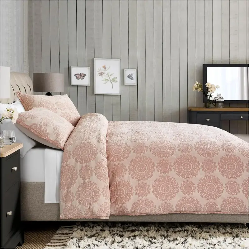 Bcs-qd03-mcknly-qtz Aico Furniture Mckinley Quartz Bedding Comforter