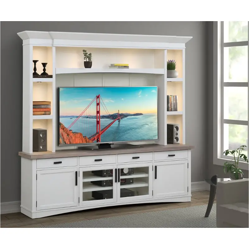 Ame92bp-cot Parker House Furniture Americana Modern - Cotton Living Room Furniture Entertainment Center