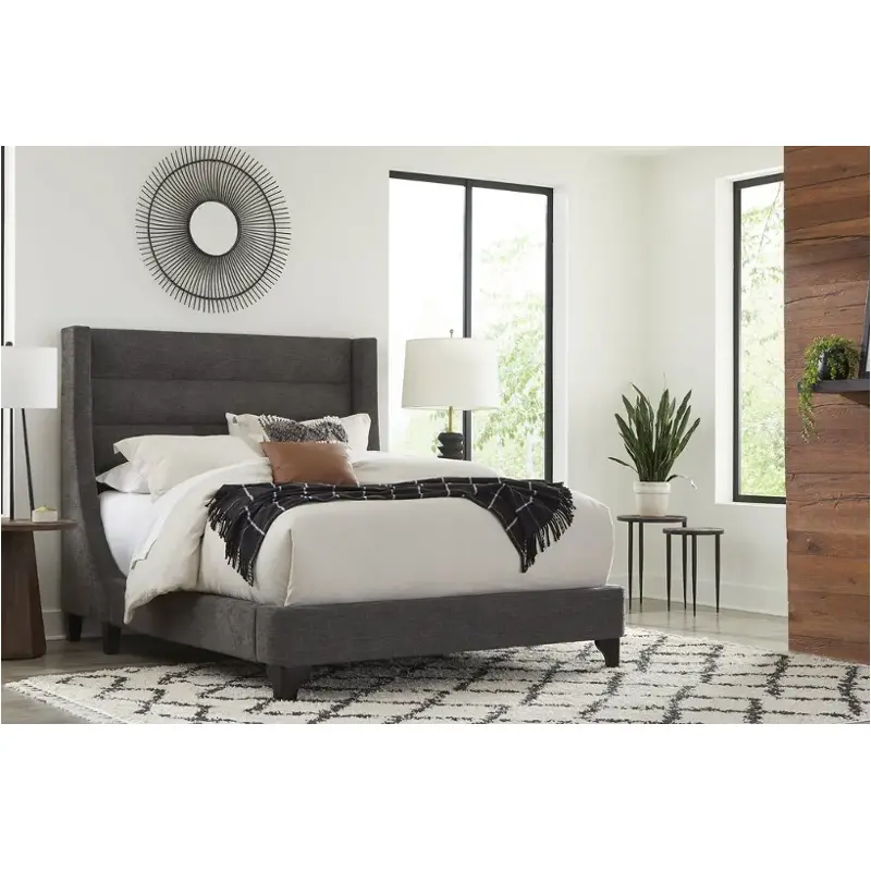 Bjcb8000hb-ldg Parker House Furniture Jacob - Luxe Dark Grey Bedroom Furniture Bed