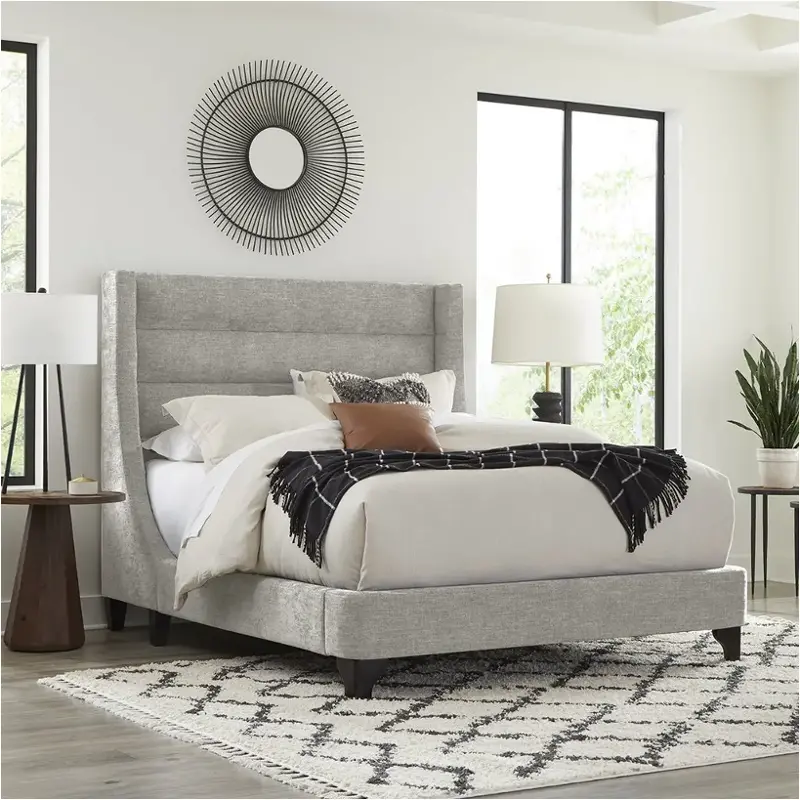 Bjcb9000hb-llg Parker House Furniture Jacob - Luxe Light Grey Bedroom Furniture Bed