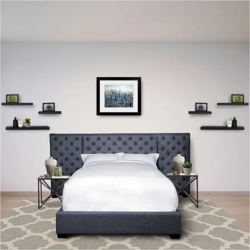 Bzoe-9000hb-sto-a Parker House Furniture Zoey - Storm Bedroom Furniture Bed