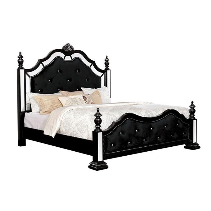 Cm7194bk-ek Furniture Of America Azha - Black Bedroom Furniture Bed