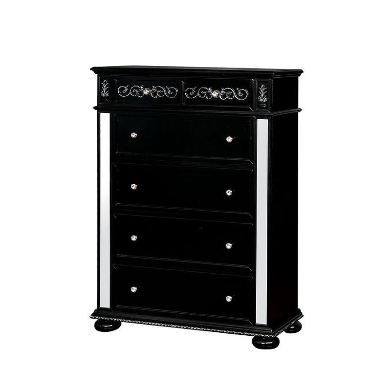 Cm7194bk-c Furniture Of America Azha - Black Bedroom Furniture Chest