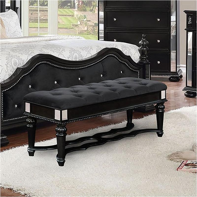 Cm7194bk-bn Furniture Of America Azha - Black Bedroom Furniture Benche