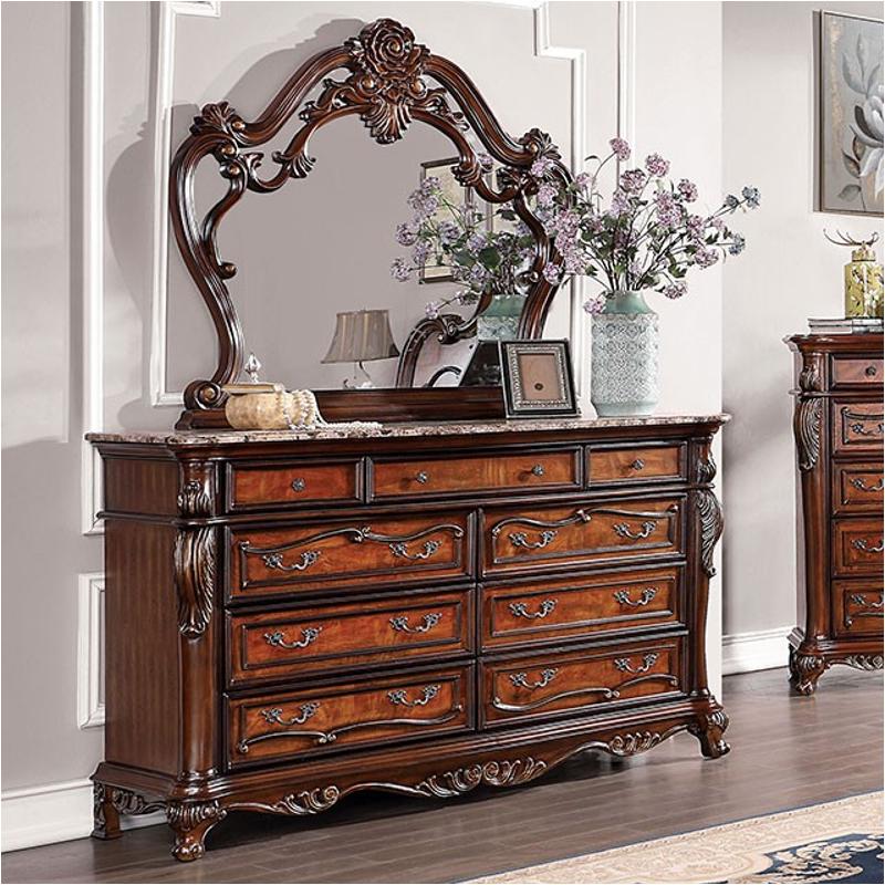 Cm7183m Furniture Of America Rosewood Bedroom Furniture Mirror