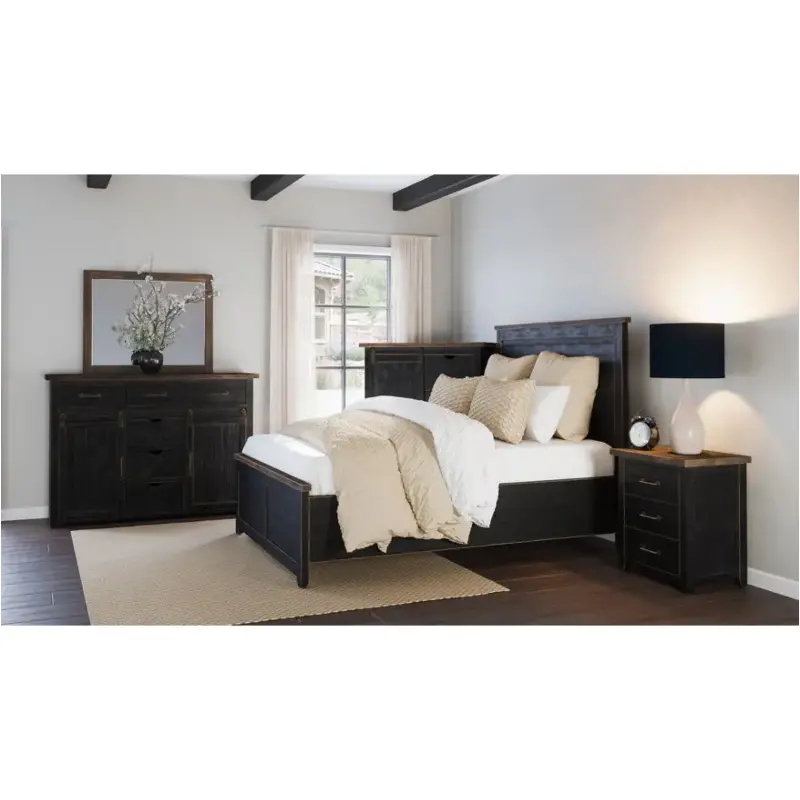 1702b-qphb Jofran Furniture Madison County - Vintage Black Bedroom Furniture Bed