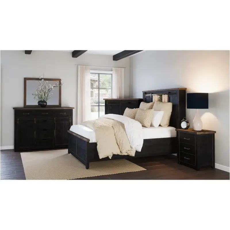 1702b-qbdhb Jofran Furniture Madison County - Vintage Black Bedroom Furniture Bed