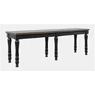 1702-14 Jofran Furniture Madison County - Vintage Black Dining Room Furniture Benche