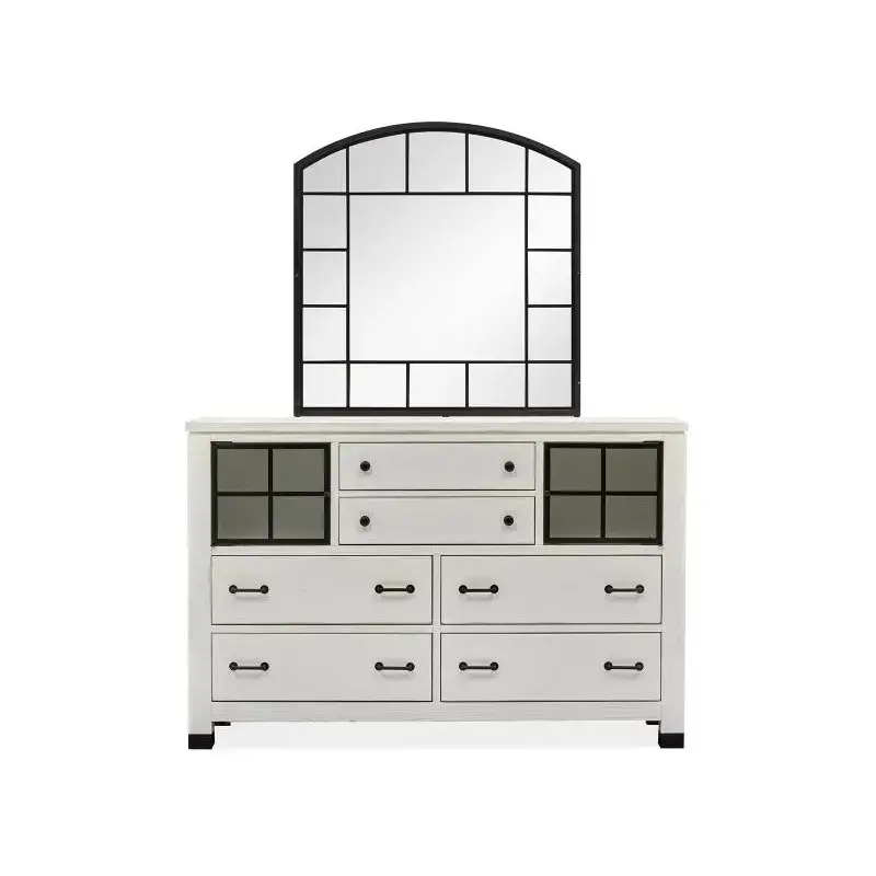 B5321-45 Magnussen Home Furniture Harper Springs - White Bedroom Furniture Mirror