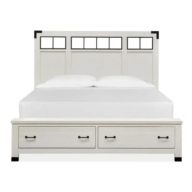 B5321-58a Magnussen Home Furniture Harper Springs - White Bedroom Furniture Bed