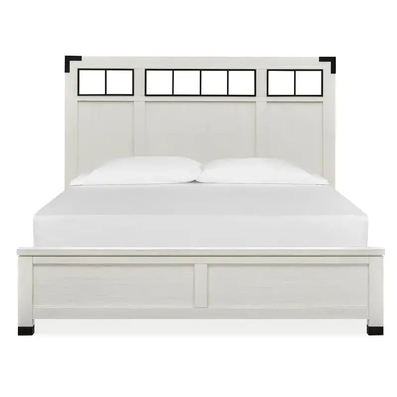 B5321-68 Magnussen Home Furniture Harper Springs - White Bedroom Furniture Bed