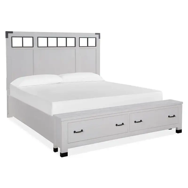 B5321-78a Magnussen Home Furniture Harper Springs - White Bedroom Furniture Bed