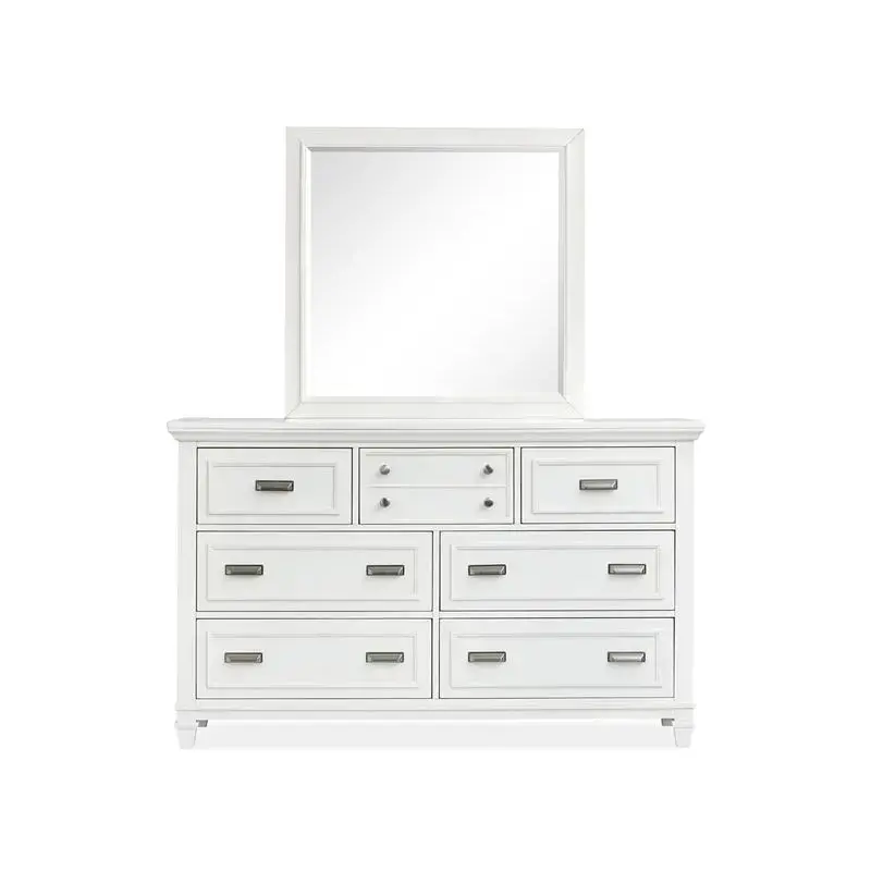 B5611-40wh Magnussen Home Furniture Charleston Bedroom Furniture Mirror