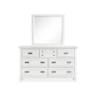 B5611-40wh Magnussen Home Furniture Charleston Bedroom Furniture Mirror