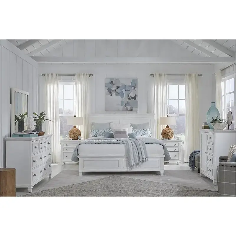 B5611-64wh Magnussen Home Furniture Charleston Bedroom Furniture Bed