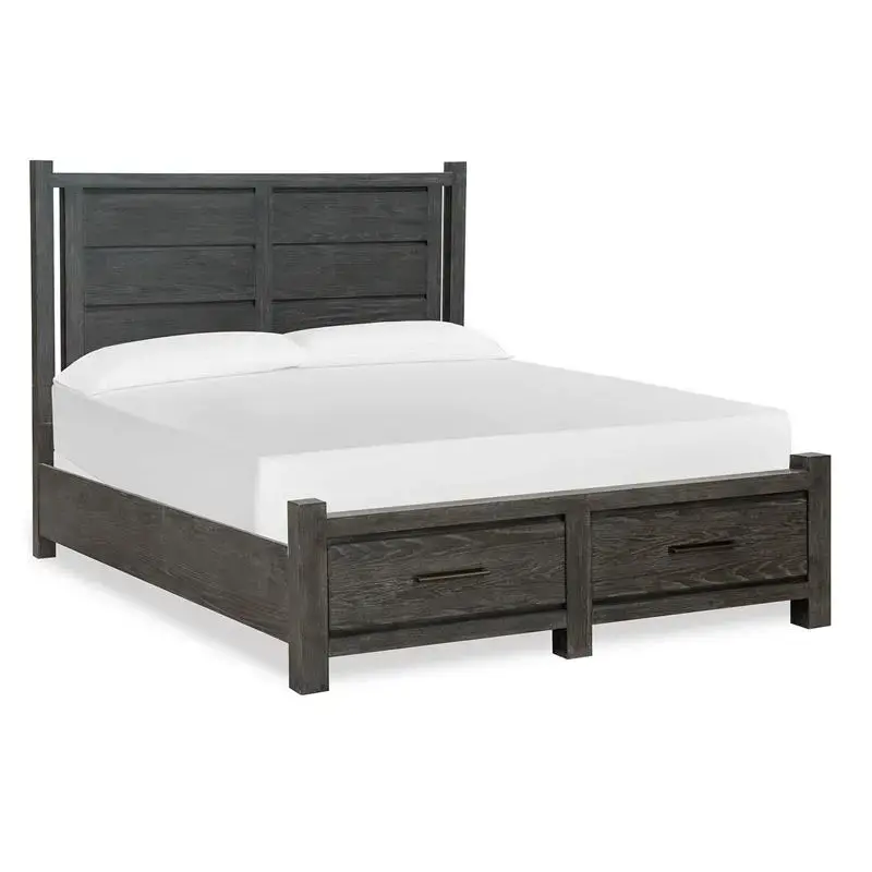 B5990-64h-64sf-54r Magnussen Home Furniture Plum Creek - Black Bedroom Furniture Bed